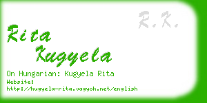 rita kugyela business card